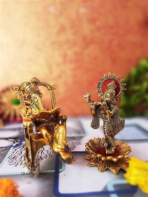 We did not find results for: Buy Craftomanic™ Metal Lotus Krishna with Flute Baby ...