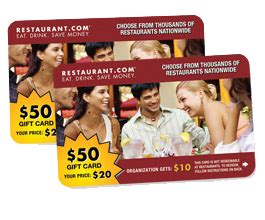 You'll reach more potential customers and don't have to give away merchandise that might not be appreciated. $50 Restaurant.com Fundraising Card