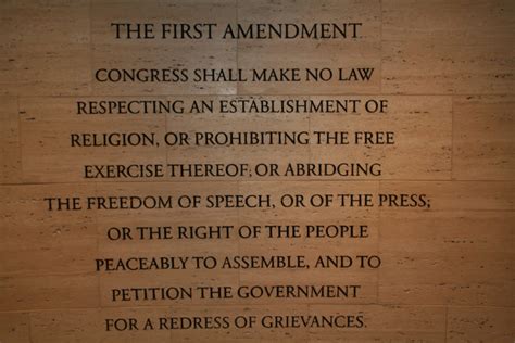 The first amendment today protects the overlapping realms of the spirit—of belief, emotion, and reason—and of political activity against intrusion by government. Battlefield History and Status: First Amendment Tensions ...