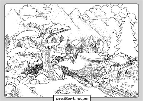 More 100 coloring pages from nature coloring pages category. Landscapes Coloring Pages