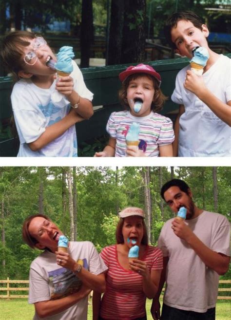 Families may fight but they're always there for each other when the chips are down. 15 Awesome 'Then and Now' Family Pictures - FunCage