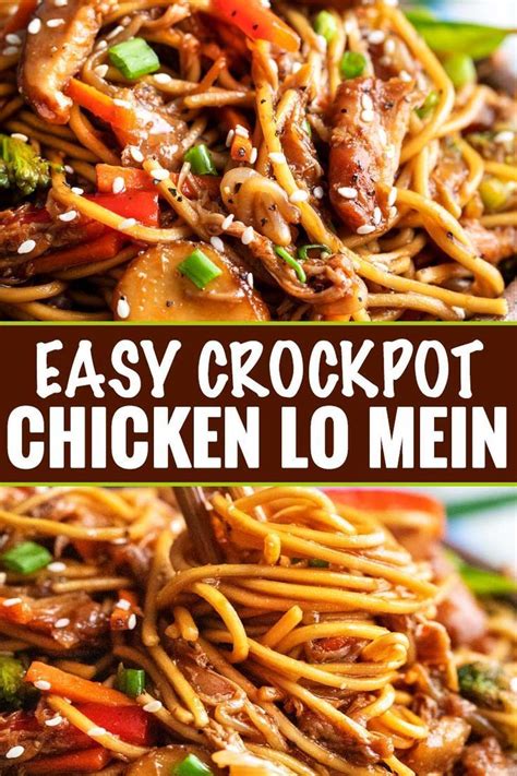 Visit the ecookbooks library we encourage you to pass along this ecookbook to a friend. This Crockpot Chicken Lo Mein is the perfect weeknight ...