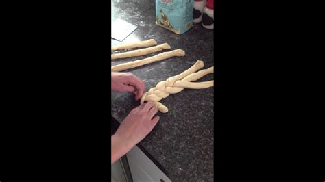 Are you bored with only using three strands to make a braid? How to braid 3 strand Challah bread - YouTube