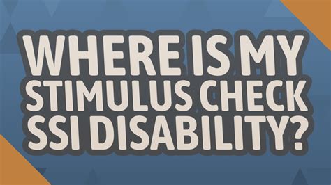 7) i filed a 2019 or 2018 tax return and i do have a qualifying child (p. Where is my stimulus check SSI disability? - YouTube