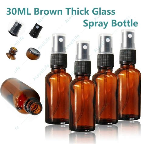 *payment accept credit card / online banking. 5 Bottles 30ml Amber Brown Thick Glass Essential Oil Spray ...