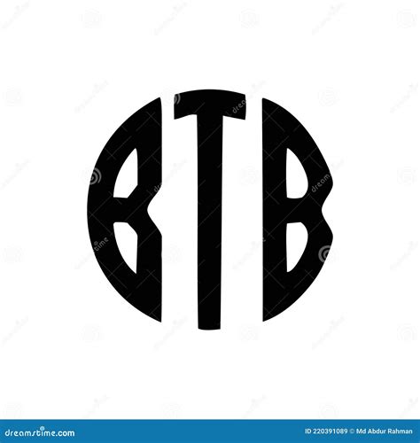 BTB Letter Logo Design On Black Background. BTB Creative Initials
