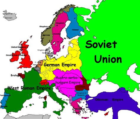 Carta geografica europea audi del 1995 da 77 cm x 66 cm, scala 1: ucronia La Prima Guerra Locale