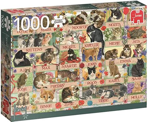 Yoga cats 1000 piece jigsaw puzzle by eurographics size 19x26. Amazon.com: Jumbo Francien's Cats Jigsaw Puzzle (1000 ...