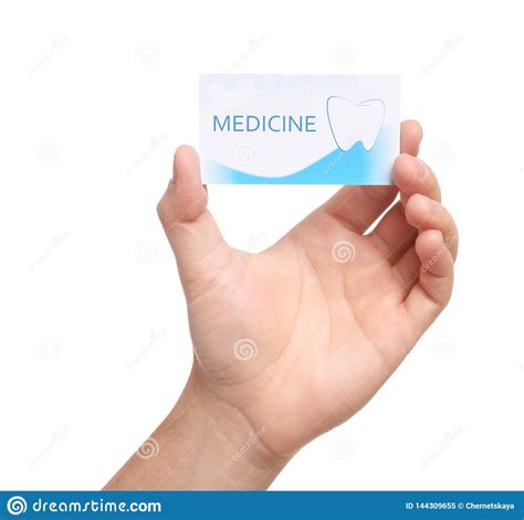 On the other hand, numerous dental staff comprehend there's a people of. Man Holding Business Card Isolated On White. Dental Medical Service Stock Image - Image of ...