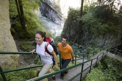 Erlebnisschlucht salzachöfen with flying fox ride, gollinger wasserfall. Salzachöfen in Golling