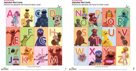 The emphasis in this set is on the relationship between the beginning, or initial sounds of words, and the letters of the alphabet. Free Printable Alphabet Cards from Sesame Street | Mama ...