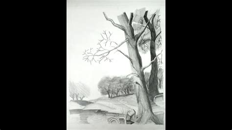 This is a simple drawing technique that even beginners can learn. How to draw realistic landscape - YouTube