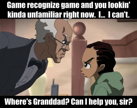 Find and save the boondocks memes | a hilarious show written by aaron mcgruder, an critic of the the main characters are huey freeman, the smart practical one, riley freeman, the extremist. Funny Boondocks Quotes Riley. QuotesGram