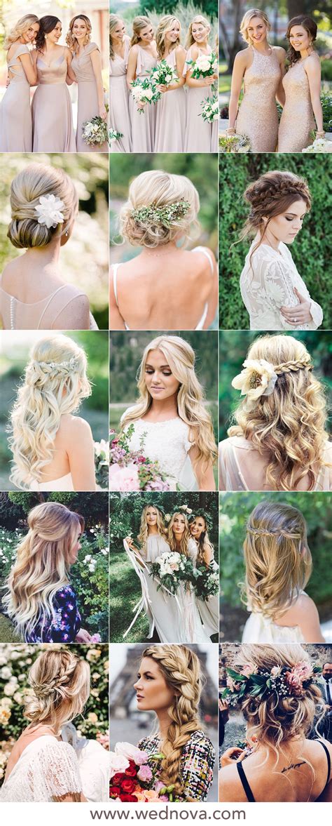 Bridesmaid hairstyles half up half down. 48 Easy Wedding Hairstyles Best Guide for Your Bridesmaids ...