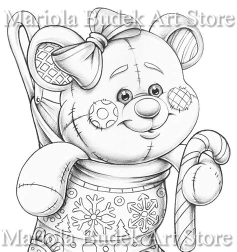 I also reccomend to set highest printing quality and only black ink in printer Christmas Gift Mariola Budek Coloring Page | Etsy ...