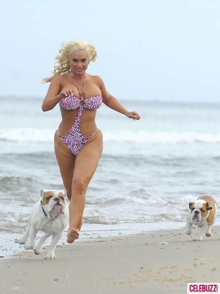 She has no qualms about stripping down in order to show off her famously curvy figure in a. Coco Austin Wears Monokini for Jog on the Beach with Her ...