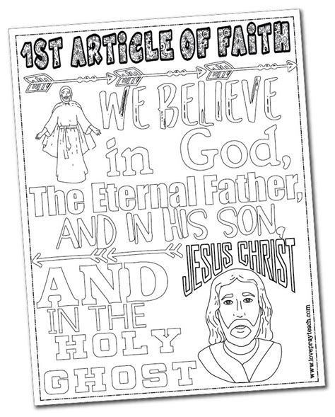 Top 10 free printable bible verse coloring pages online. Freebies! | Articles of faith, Lds coloring pages ...