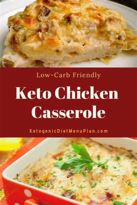 I found this on a low carb site. Keto Chicken Casserole Recipe | Low-Carb Friendly Main Dishes