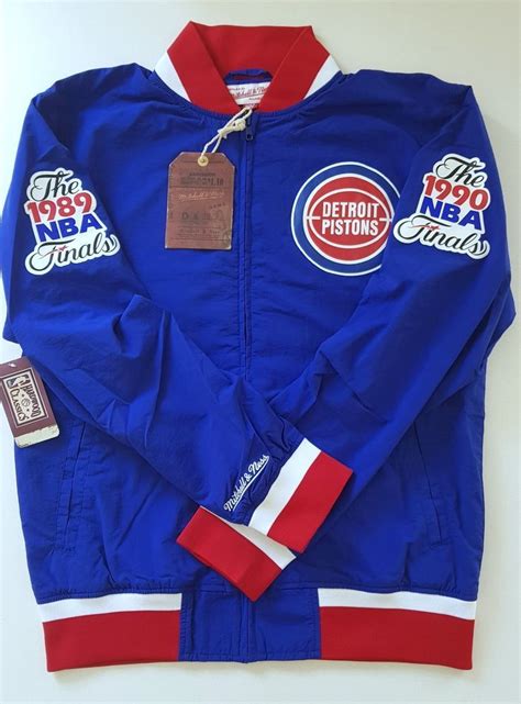 Display your spirit with an officially licensed detroit pistons pullover, fleece jacket, leather jacket, and more from the ultimate sports store. NBA Mitchell & Ness Detroit Pistons Team History Warm up ...