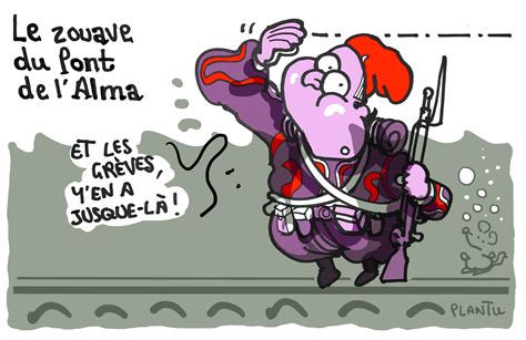 (left photo) plantu, editorial cartoonist of le monde, spoke about international tensions stemming from secular depictions of. PLANTU on Twitter: "LE ZOUAVE du PONT de L'ALMA. Le dessin ...