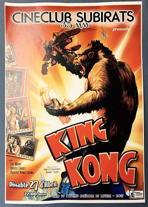 In 1933, the bold and successful filmmaker carl denham travels by ship with a large crew, his friend jack driscoll and the starlet ann darrow to an unknown island to shoot a movie. King Kong - Affiche Repro 48 x 33 cm - Le Film 1933 Cineclub Subirats