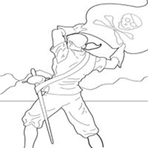 He is standing on a deck of his ship, his sword in hand. Jolly Roger and Pirate » Coloring Pages » Surfnetkids