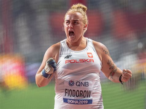 In 2014 she won the bronze medal at the european championships with a throw of 73.67 m. MŚ Doha 2019 - dzień II: Joanna Fiodorow wicemistrzynią ...