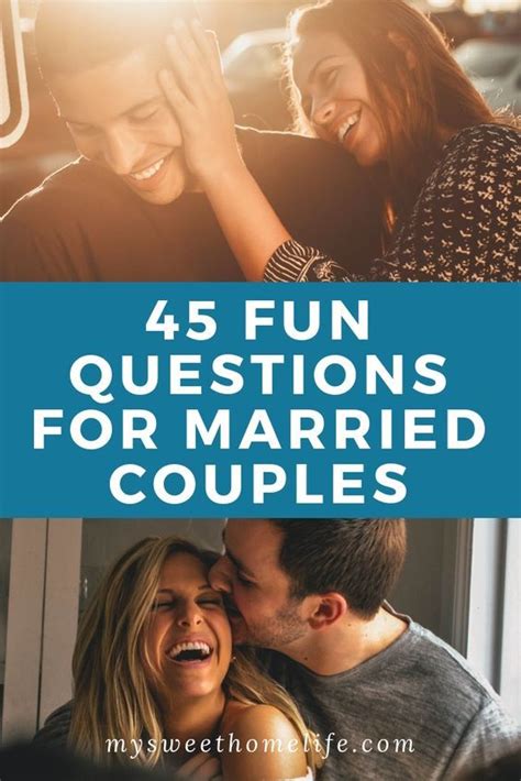 Build your special memories with these marriage questions for fun questions for married couples can spark a fresh romance during date night or simply make for a happy conversation. Fun questions for married couples | Questions for married ...
