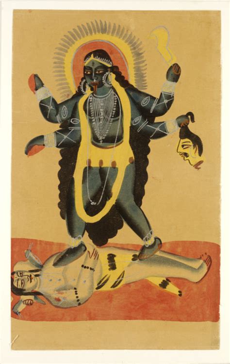 They could be considered to be the yin and yang of creation. Kali and Shiva (Painting) | V&A Search the Collections