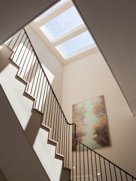 Reduces installation time by 50%. Staircase Skylight - Contemporary - entrance/foyer - Green ...