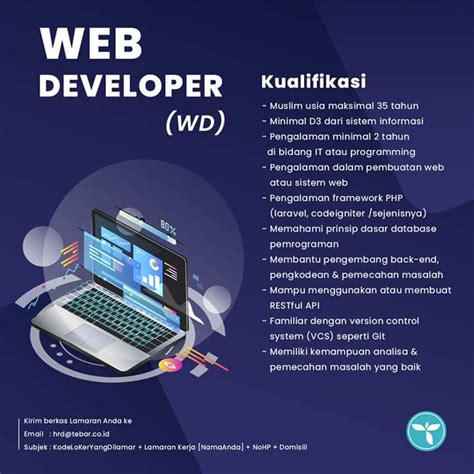 Hari ini tim gingsul ingin berbagi peluang kerja terbaru di batang untuk sobat semuanya. Lowongan Kerja Web Developer PT. Tebar Digital Kreasi Solo - Loker Swasta