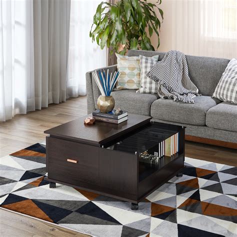 Maybe you would like to learn more about one of these? Jeyjey Contemporary Espresso Mobile Coffee Table - Walmart ...