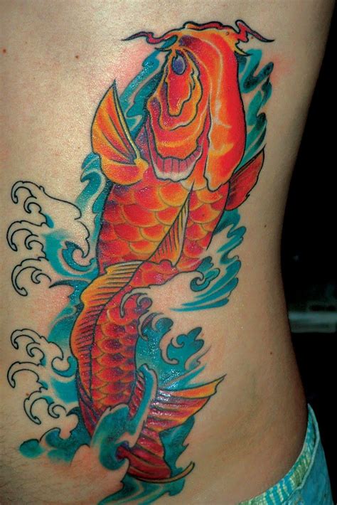 Rib tattoos generally hurt a lot and are high up on the pain scale. koi fish tattoo forearm - Google Search | Rib tattoo, Rib ...