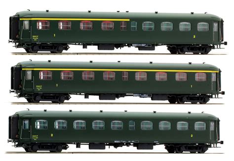 Ls models ho scale ac trains. LS Models Set of 3 Passenger cars type Rapide Nord ...