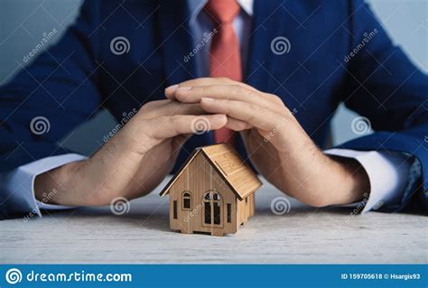 In the rare event someone gets hurt or their property is damaged during a covered stay at your place, you may be protected with up to $1,000,000 usd primary liability. Home Insurance - Home Security And Protection Concept Stock Photo - Image of construction ...