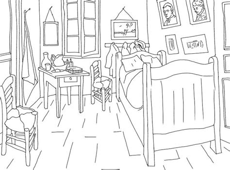 Elle a été réalisée par le peintre vincent van gogh en 1888. Coloriage Art Tableaux celebres : Van Gogh: La chambre à ...