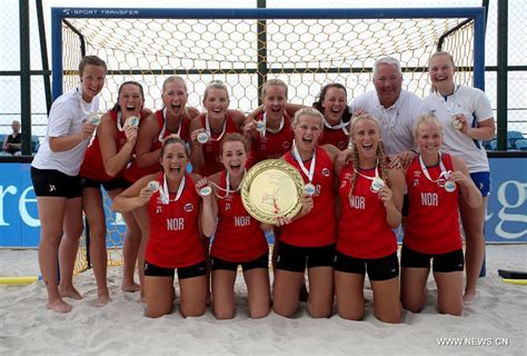 I'm very proud of the norwegian female beach handball team for protesting the very sexist rules about their uniform. Norway Women's Beach Handball - News Ihf - The norway womens national beach handball team ...