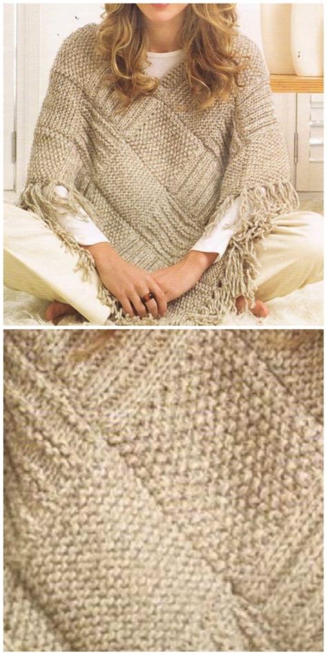 Turtleneck,cowl neck, or slight boatneck. Knitted Poncho Patterns With Video Tutorial For Beginners ...