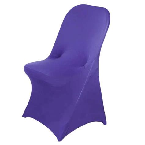 The middle mesh insert helps keep the chair dry and breathable adorned in a rich, royal purple hue, this folding quad chair is great for outdoor seating during a barbecue, tailgate, sporting event and more. Purple Spandex Stretch Folding Chair Cover | eFavorMart