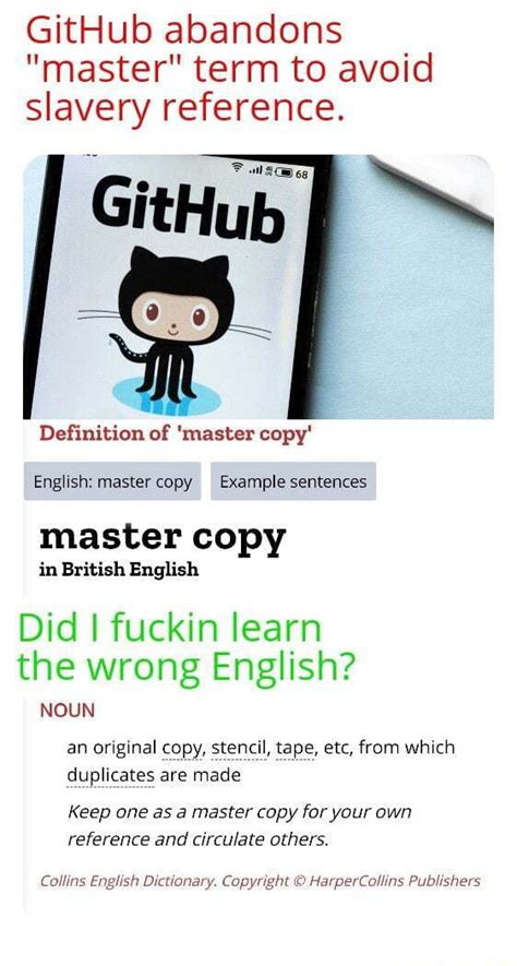 Browse the use examples 'racisms' in the great english corpus. GitHub abandons "master" term to avoid slavery reference ...