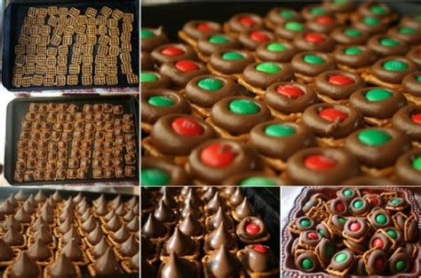 6 pretzels are dipped in melted white chocolate then laid out in the bottom row, another 6 are dipped and laid on top. Wonderful DIY Christmas Chocolate Pretzel Bites