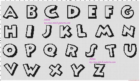 Find cross stitch alphabets from a vast selection of cross stitch patterns. Cross stitch alphabet uppercase Disney Mickey Mouse font ...