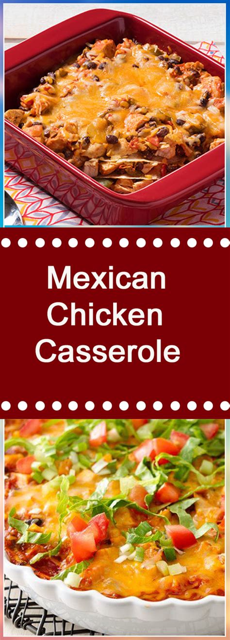 6 easy chicken casseroles works well with anyone's schedule. Mexican Chicken Casserole | Recipes, Healthy recipes, Meals