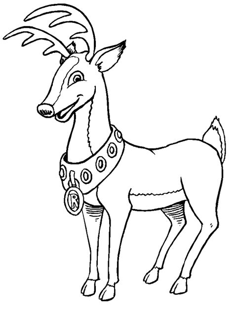 Collection of christmas reindeer coloring pages (53) christmas reindeer to colour printable free printable reindeer coloring pages Free Printable Reindeer Coloring Pages For Kids