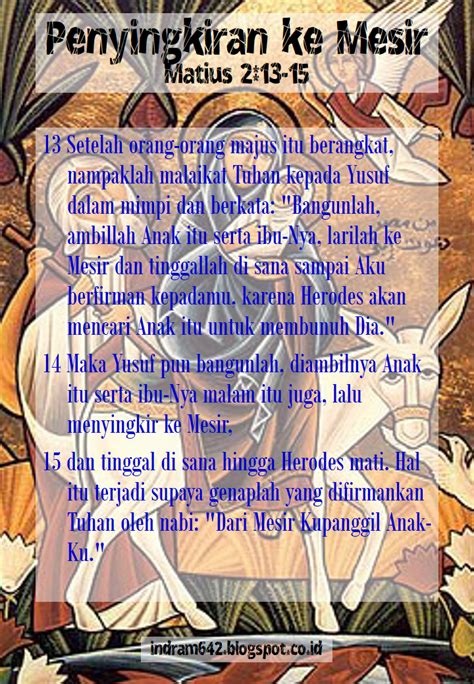 Matius 1:18 adalah ayat kedelapan belas dari pasal satu dalam injil matius pada perjanjian baru. SENI MENULIS ISI HATI TUHAN : Penyingkiran ke Mesir ...