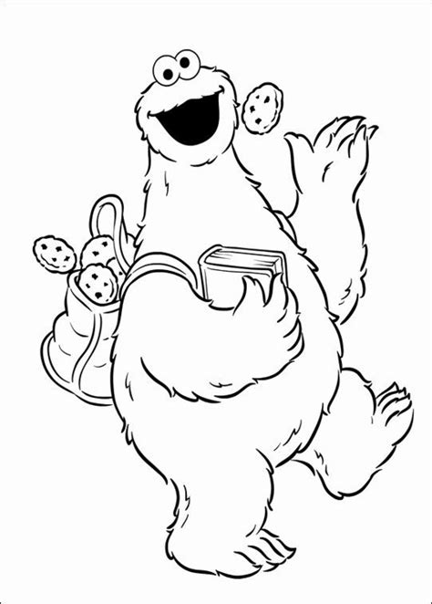 Cookie time for cookie monster coloring page. 28 Cookie Monster Coloring Page in 2020 | Witch coloring ...