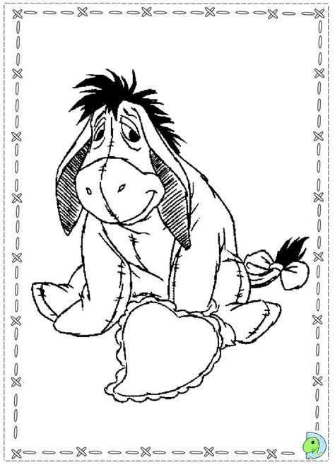 Eeyore's cute and adorable features coupled with its soft toy like appearance have delighted kids the world over. Eeyore Coloring page- DinoKids.org