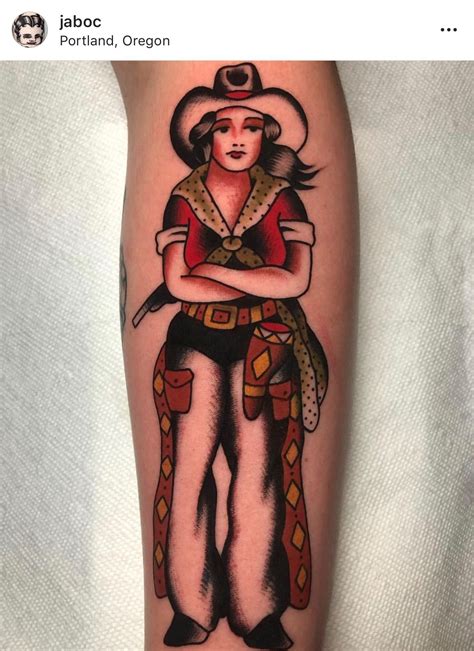 These tattoos are made in a very colorful manner with designs that suit the. Pin on Cowgirl pin-up