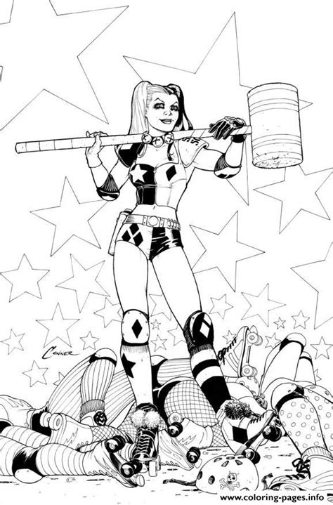 Seemly, the harley quinn coloring pages are suitable for teenager girls. Harley Quinn Dc Comics Coloring Pages Printable