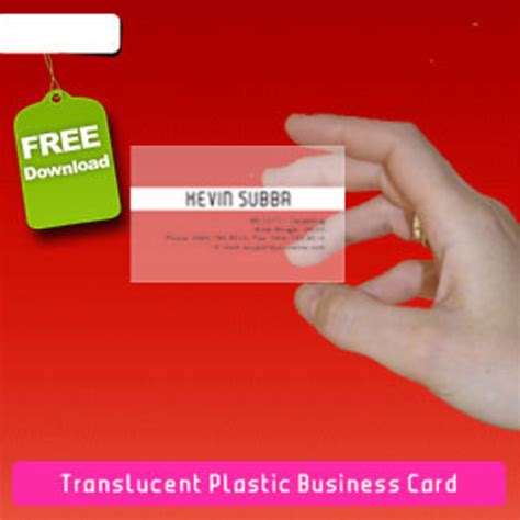 The substantial feel of the 20pt clear pvc, coupled with the modern design aesthetic of using clear or frosted pvc gives your customers. Translucent Plastic Business Card | FreeVectors